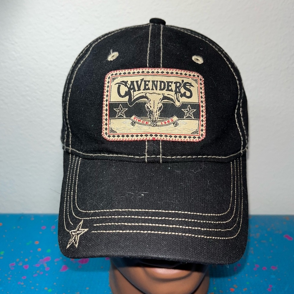 Cavenders Beast Hat Cap Deer since 1965 Black Mens Embroidered patch adjustable